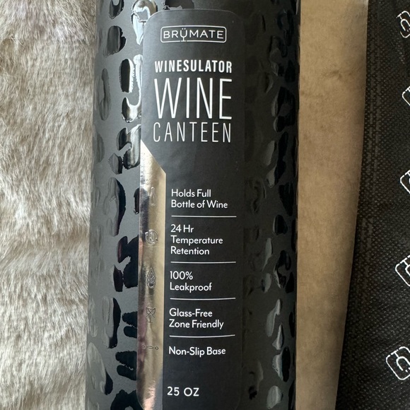 NEW! BRUMATE Onyx Leopard Winesulator 2.0 Wine Canteen 25oz New in Box GORGEOUS! - Picture 5 of 16